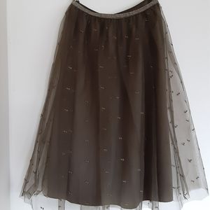 Brand new Zara Layered Mesh Midi-Skirt